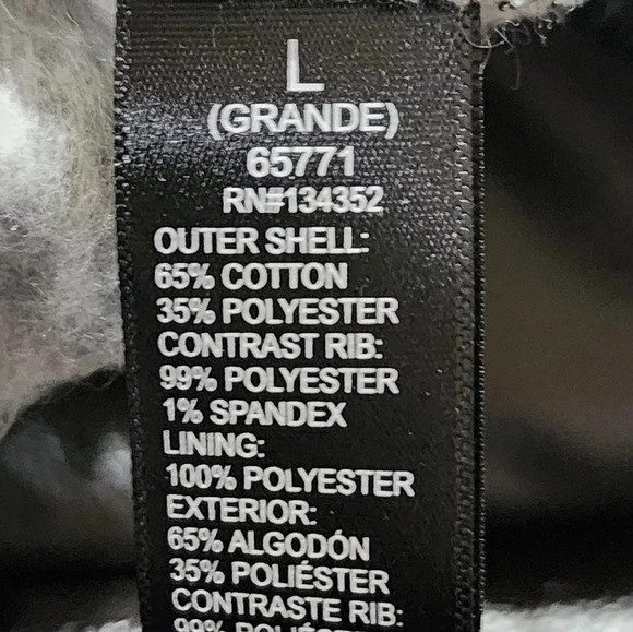 Ambiance Jacket Gray Black Women's Large Cotton Blend Full Zip 4 Pockets - Picture 8 of 9